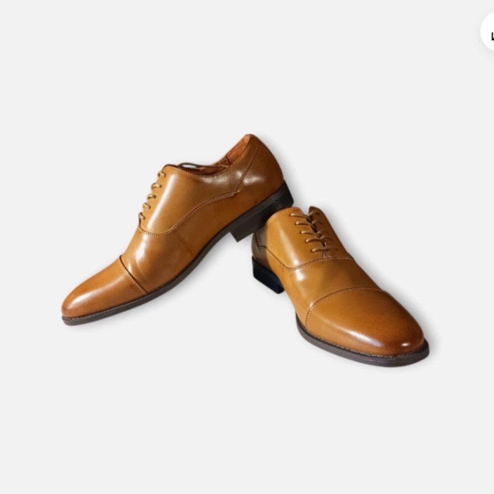 Unlisted by Kenneth Cole Half Time Men's Oxford shoes 11.5 M Cap Toe Tan Lace Up